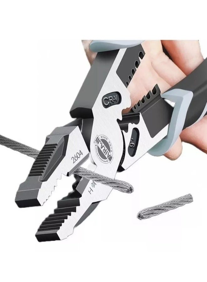 AIRAJ 5-in-1 High-Res Multifunctional Electrician's Pliers 9" Inch Wire Plier Cutter for Repairman - Image 1