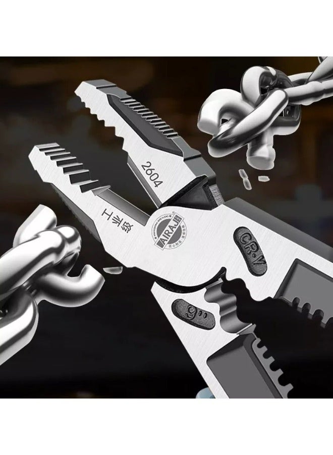 AIRAJ 5-in-1 High-Res Multifunctional Electrician's Pliers 9" Inch Wire Plier Cutter for Repairman - Image 5