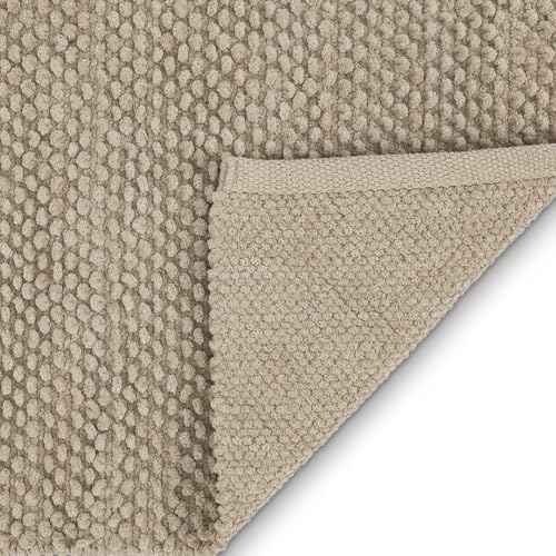 haus & kinder Cotton Chenille Door Mat 1700 GSM | Ultra Soft Absorbent Anti Skid Bath Mat for Bathroom, Entrance & Kitchen | Thick Floor Mat | Beige | 45 x 70 cm - Image 3