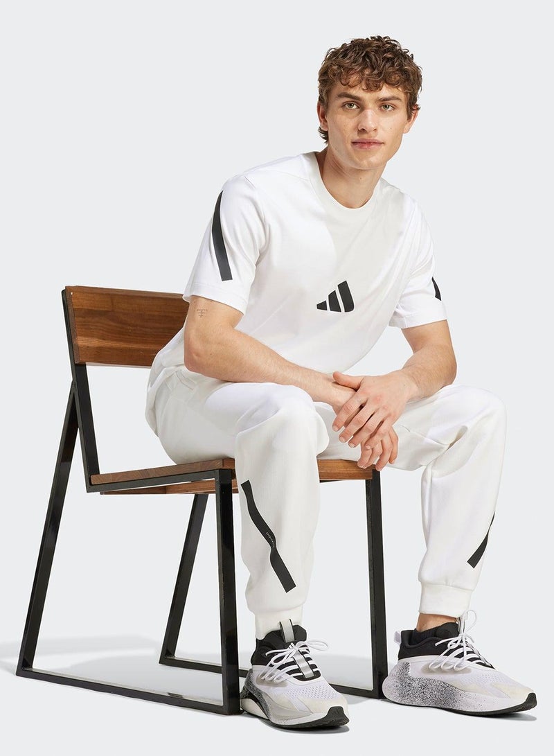 اديداس تيشيرت أبيض رجالي بأكمام قصيرة من إم زد إن إي - Image 5