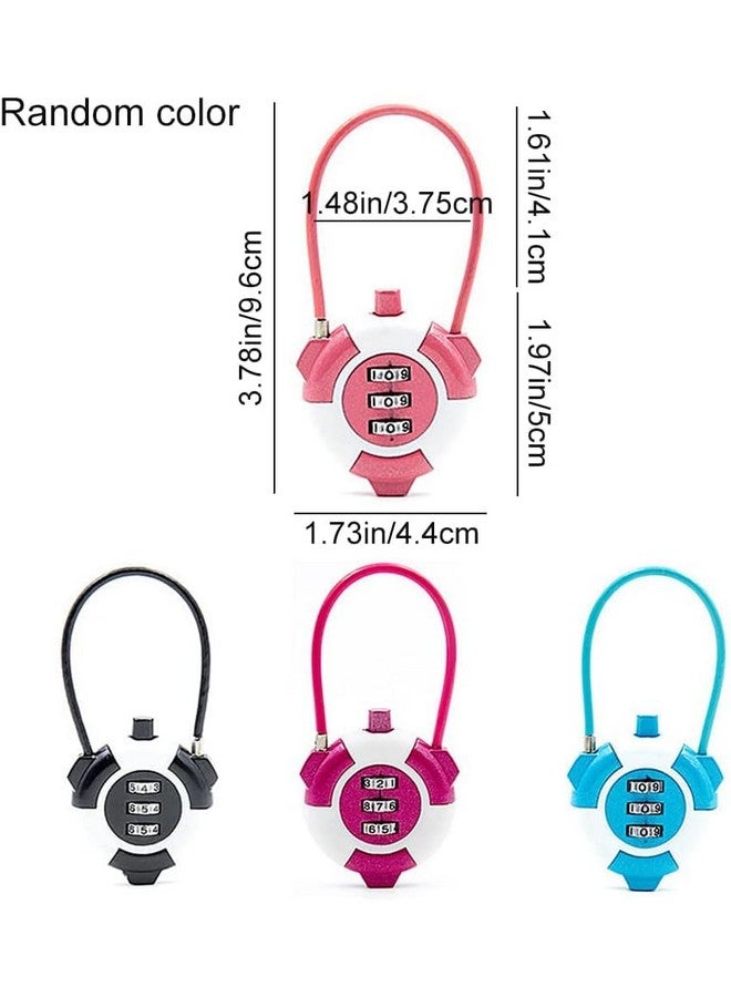MVM Enterprise Mini Luggage Bag Zip Lock Luggage Number Lock 4 Digit Combination with a Hardened Steel Shackle Travel Locks for Suitcases & Bag Number Locks high Security Password (Pack of 1) - Image 2