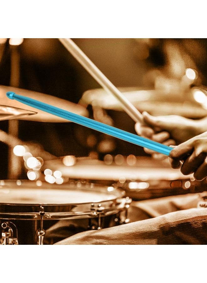 Thoraya 1 pair 5A Metal Drumsticks Aluminum Alloy Drum Stick for Jazz Drum and Drum Mute Pad (Blue)  - Image 4