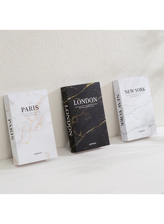 GuRiver 3pcs Modern English Minimalist Faux Book Foldable Decorative Sample Room Display For Hotel Library Decoration - Image 1