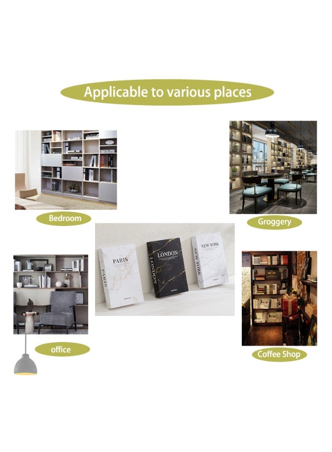 GuRiver 3pcs Modern English Minimalist Faux Book Foldable Decorative Sample Room Display For Hotel Library Decoration - Image 5