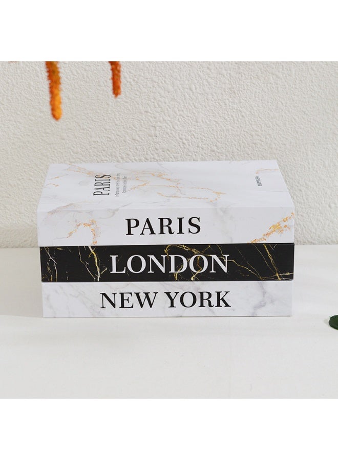 GuRiver 3pcs Modern English Minimalist Faux Book Foldable Decorative Sample Room Display For Hotel Library Decoration - Image 3