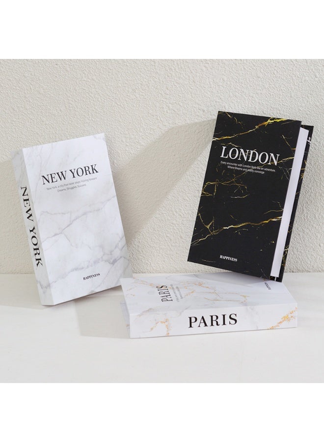 GuRiver 3pcs Modern English Minimalist Faux Book Foldable Decorative Sample Room Display For Hotel Library Decoration - Image 4