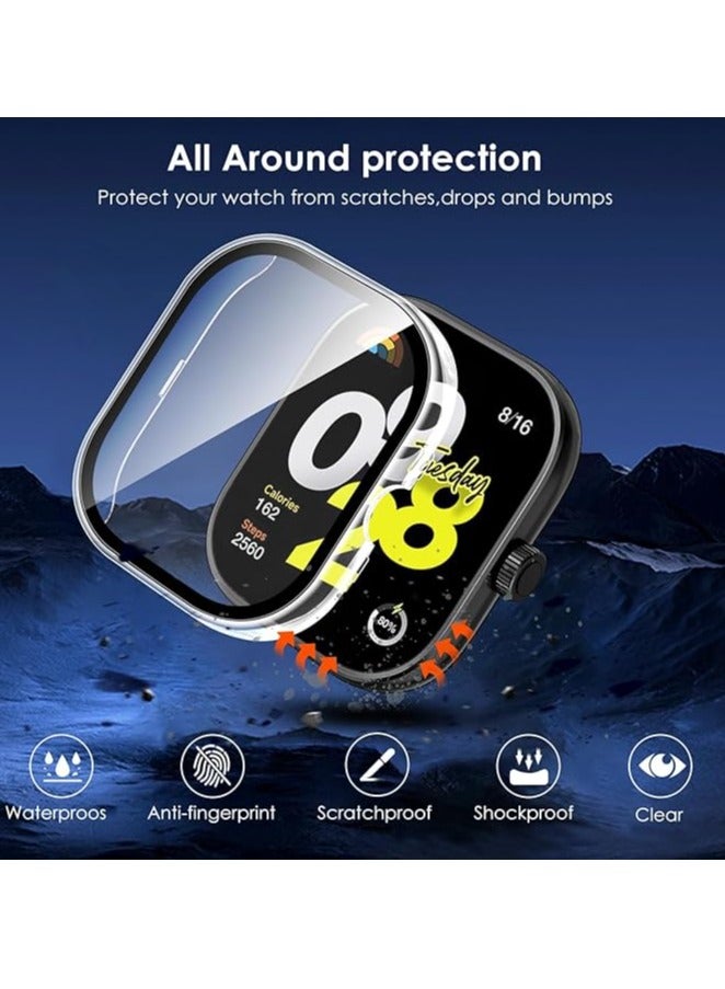 Soft TPU Protective Case for Xiaomi Redmi Watch 4, Shockproof Cover with Built-in Screen Protector and Slim Design Provides Full Protection - clear  - Image 3