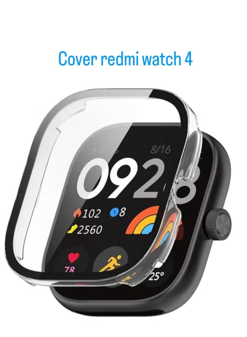 Soft TPU Protective Case for Xiaomi Redmi Watch 4, Shockproof Cover with Built-in Screen Protector and Slim Design Provides Full Protection - clear  - Image 1