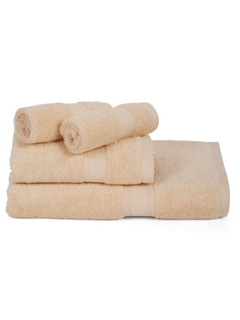 Casa Lino 4 Piece Bath Towel Set  1 Bath Towel  1 Wash Cloth  2 Hand Towels  Bathroom Essentials for New Home  100% Cotton Luxury Towels  Highly Absorbent Bathroom Set  Linen