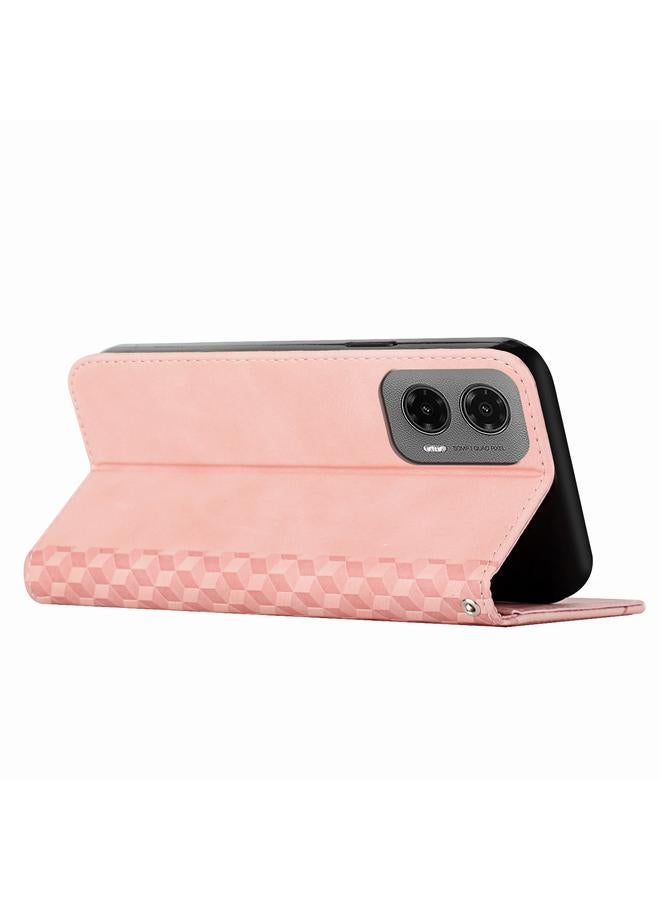 اس-توب جراب لهاتف Motorola Moto G35 مصنوع من الجلد المغناطيسي بتصميم ماسي - Image 3