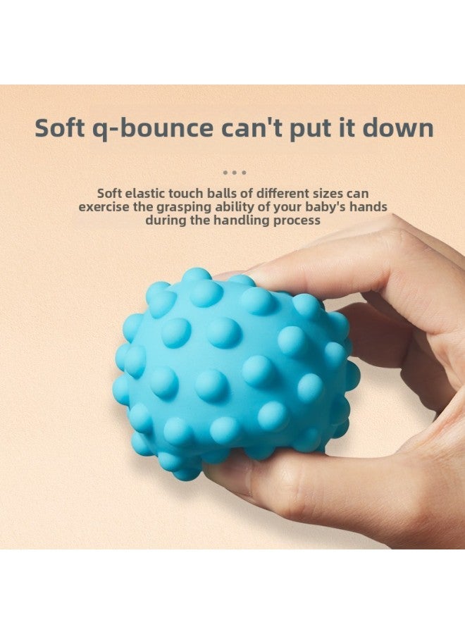 Loquat Newborn Gift Rattle Baby Toy 1 Year Old Soothing Gift Box 0-3 Months Baby Bite Touch Ball Massage Ball-Color:【touch Ball Set Of 8】 Color Box Version - Image 4