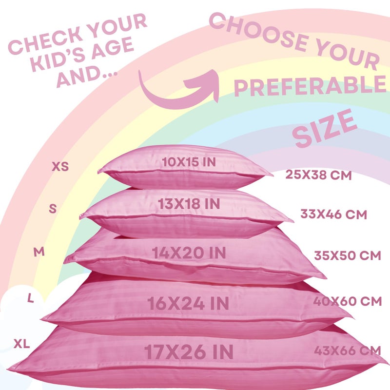 kinder Fluff Mini Toddler Pillow (2-Pack) 10x15in â€“ Travel & Nursery Pillows for Kids â€“ Hypoallergenic, Machine Washable, Lump-Free â€“ for Toddlers 2 Pink- XS - Image 4