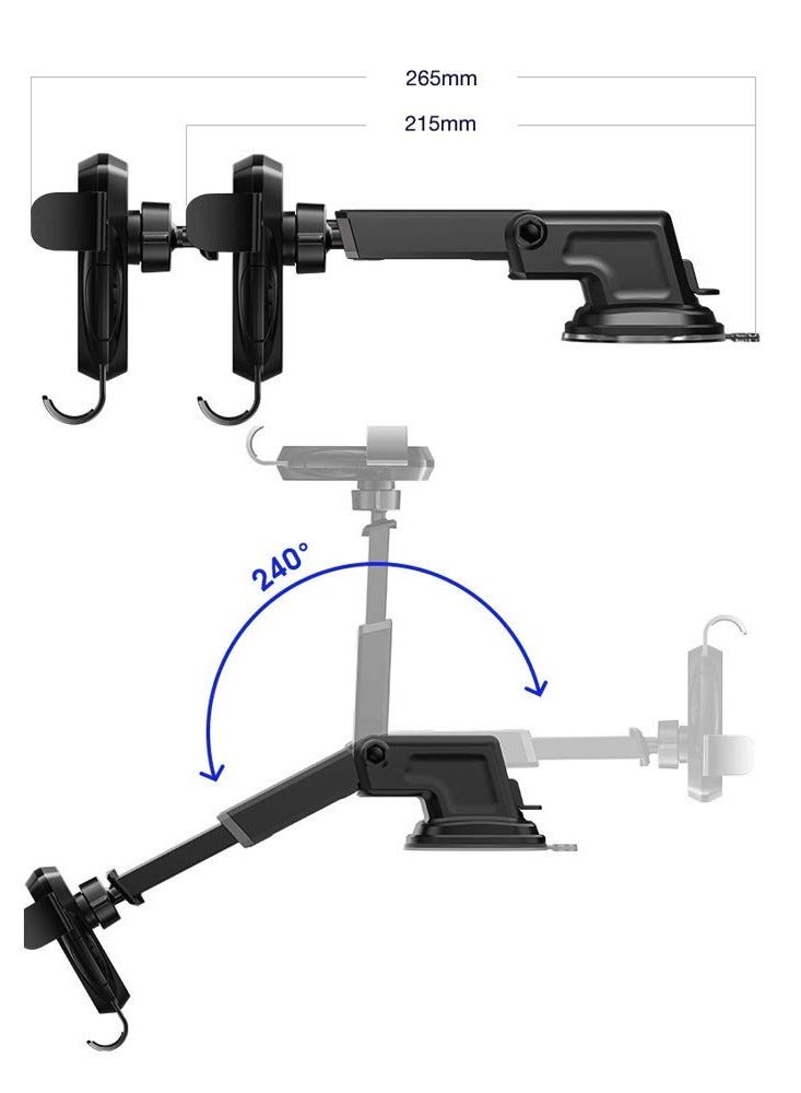 Phone Mount for Car Upgrade Car Phone Holder Super Mount Stable & Easy Install for Car Dashboard Windshield Air Vent Car Mount for All Mobile Phones