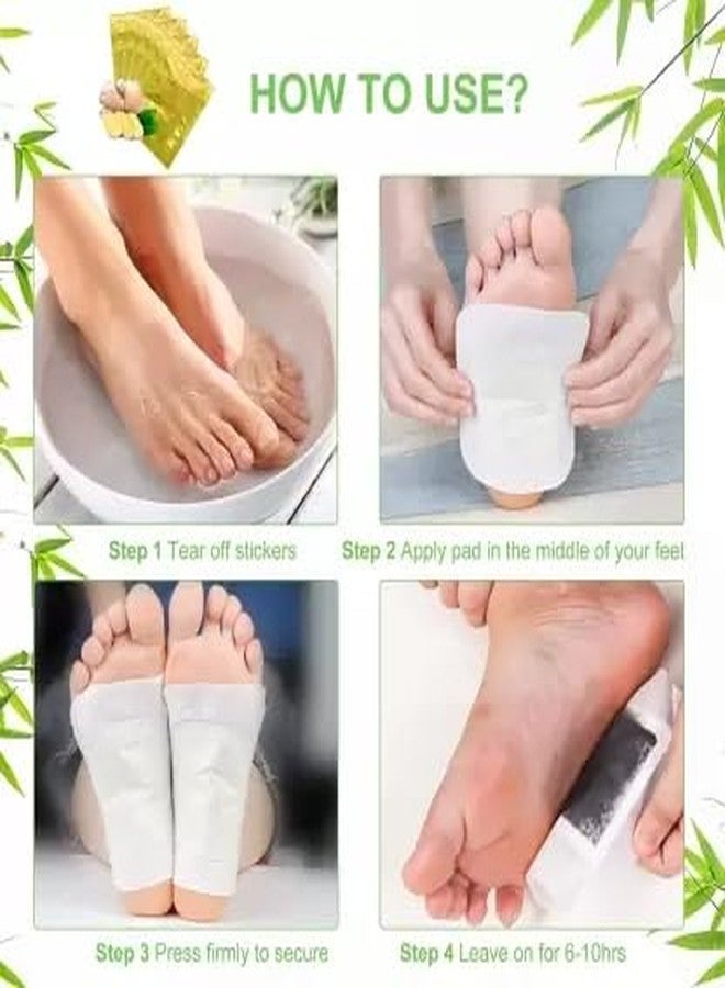avyaan Adhesive Body and Foot Patch to Detox||Organic Natural ingredients|Cleansing Detox Foot Pads Toxins Stress Relief||20 Relief toxin Foot Pads And 20 Adhesive Sheets|| pack of 2 box || - Image 3