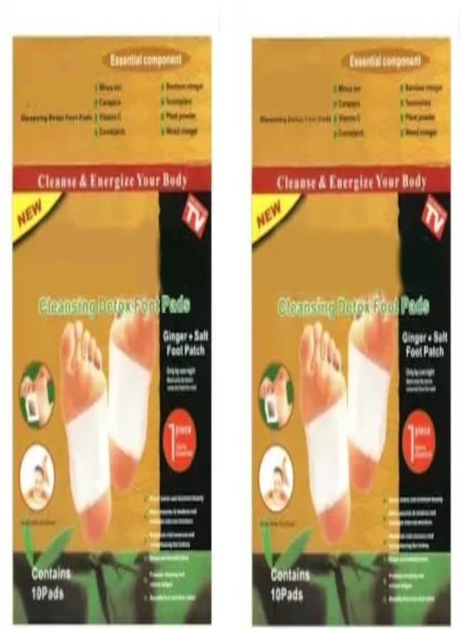avyaan Adhesive Body and Foot Patch to Detox||Organic Natural ingredients|Cleansing Detox Foot Pads Toxins Stress Relief||20 Relief toxin Foot Pads And 20 Adhesive Sheets|| pack of 2 box || - Image 1