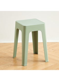 DANUBE HOME Ottawa Stool Light Weight Single Backless Chair PP Material Modern Design 1 Seater Chair For Living Room Dining Room Indoor Furniture L28xW28xH47cm -Green 