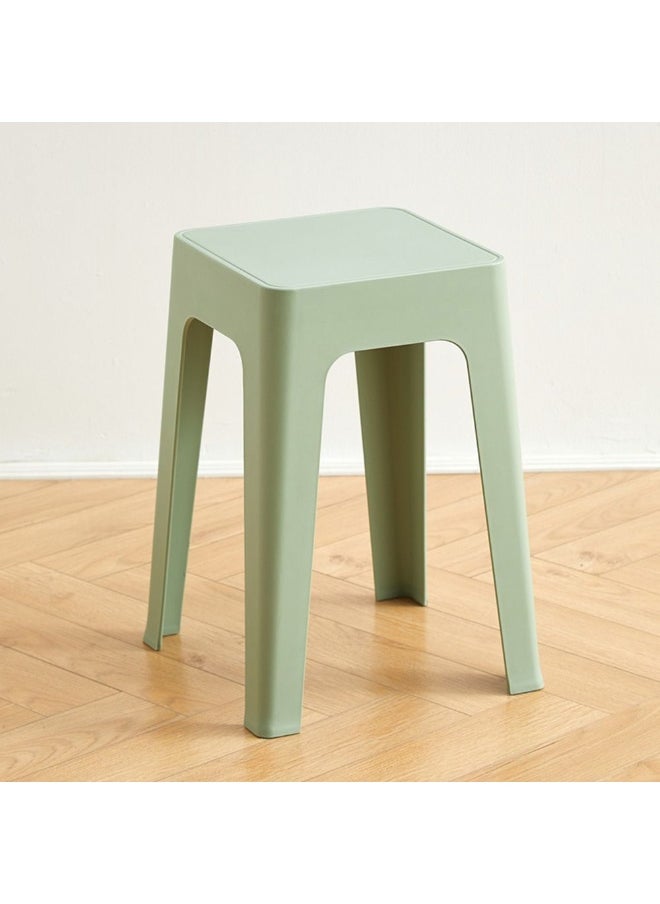 DANUBE HOME Ottawa Stool Light Weight Single Backless Chair PP Material Modern Design 1 Seater Chair For Living Room Dining Room Indoor Furniture L28xW28xH47cm -Green 