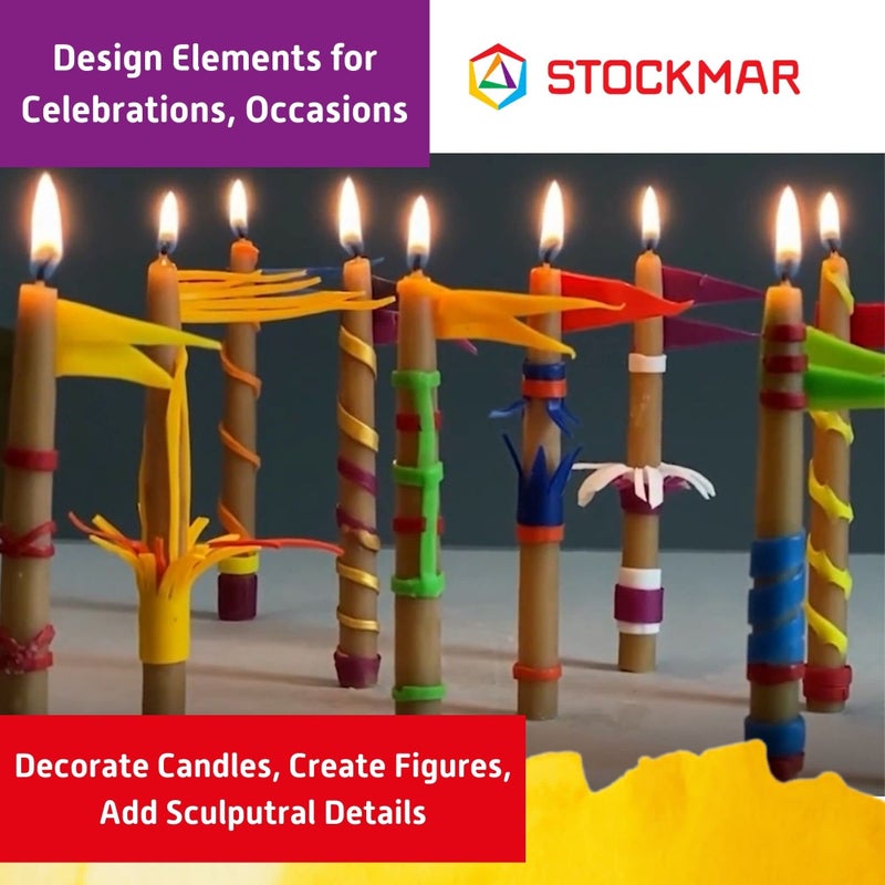 Stockmar Decorating Beeswax Narrow Sheets - Box of 12 Assorted Color Sheets of Modeling Beeswax for Candle Making Kit, DIY Crafts for Adults, Stocking Stuffers for Kids, Teens at Home Or School - Image 4