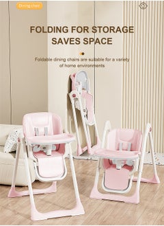 MaBaby Multifunctional Baby Dining Chair, Foldable And Adjustable Baby High Chair With Safety Belt,  Eating Chair With Multiple Modes  - Image 2