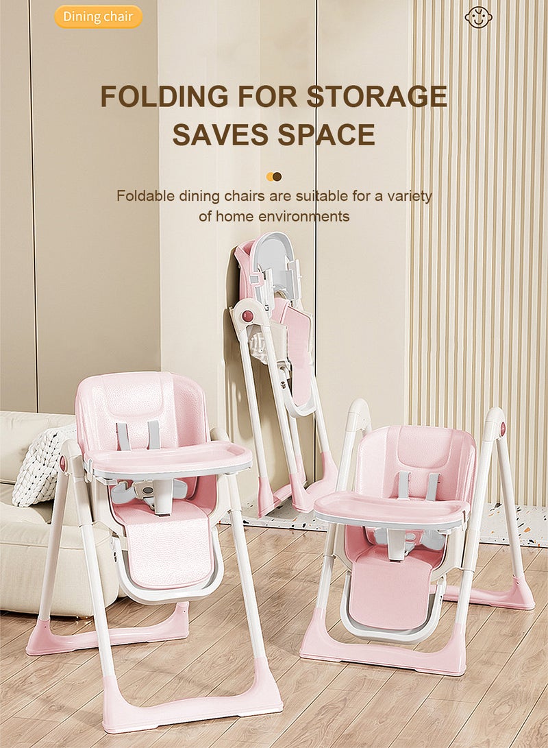 ما بيبي ارتفاع قابل للتعديل كرسي الطعام متعددة الوظائف كرسي الطعام متعددة الوظائف طفل للطي - Image 2