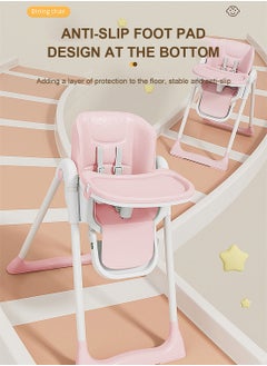 MaBaby Multifunctional Baby Dining Chair, Foldable And Adjustable Baby High Chair With Safety Belt,  Eating Chair With Multiple Modes  - Image 5