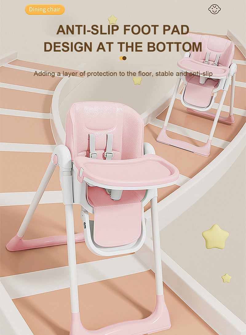 ما بيبي ارتفاع قابل للتعديل كرسي الطعام متعددة الوظائف كرسي الطعام متعددة الوظائف طفل للطي - Image 5