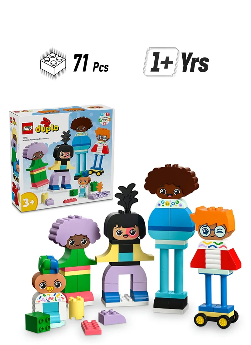 LEGO 10423 Duplo Town Buildable People With Big Emotions Building Toy For Ages 3 And Over, 5 Characters With 10 Role-Play Faces, 71 Bricks For Mix-And-Match Customisable Fun (71 Pieces)