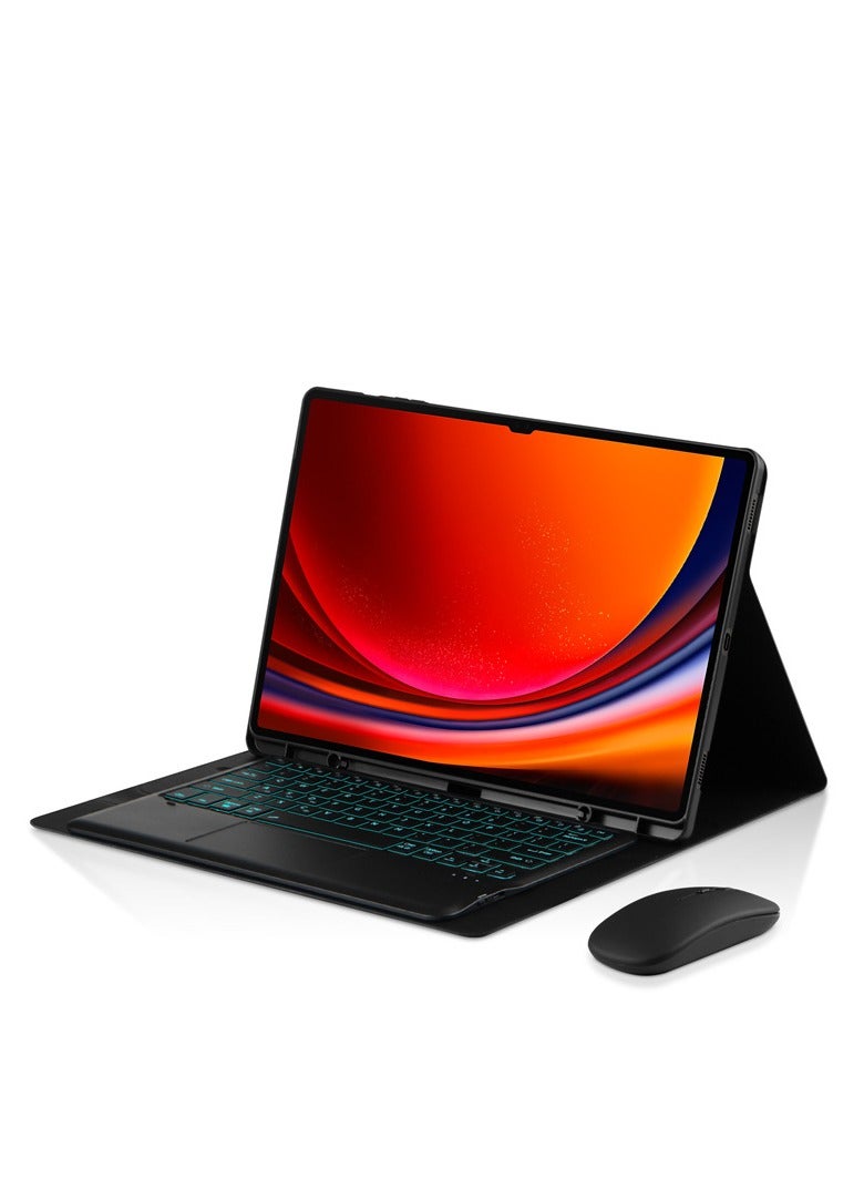 Keyboard Case with Wireless Mouse for Galaxy Tab S9 Ultra 14.6Inch, Lightweight Cover with Detachable Keyboard & Bluetooth Mice & Pencil Holder  - Image 1