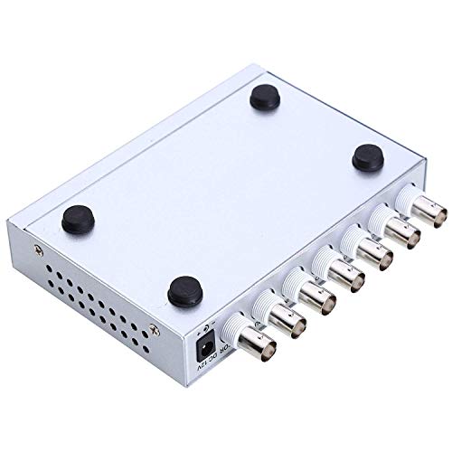 UHPPOTE 4 Channel Color Quad System Video Splitter CCTV DVR Camera Processor Remote Control with 7 BNC Adapter - Image 5