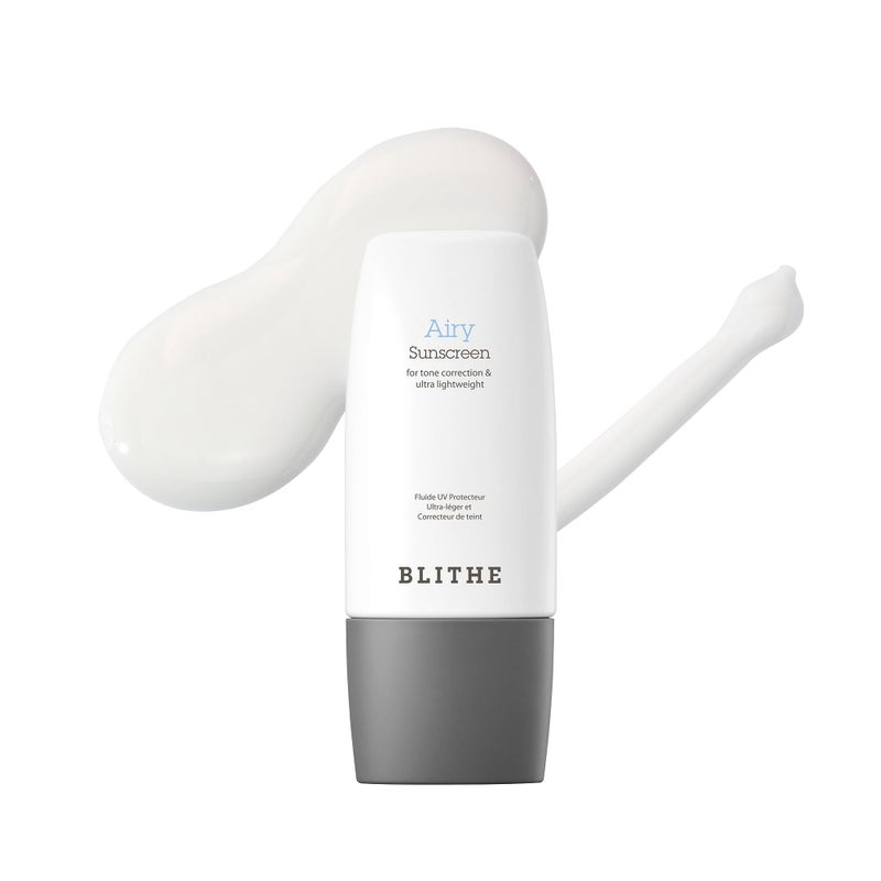 Blithe بلاث واقي شمس هوائي خفيف - واقي شمس كوري لتصحيح اللون، لمسة غير لامعة، التحكم في الزهم SPF 50+ PA++++ (1.69 أونصة) - Image 1