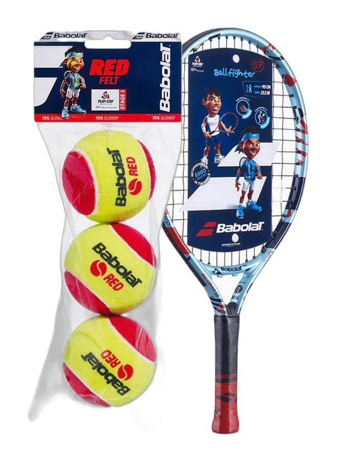 Babolat Ballfighter 17 Junior + Mini Tennis Balls for Kids Pack  - Image 1