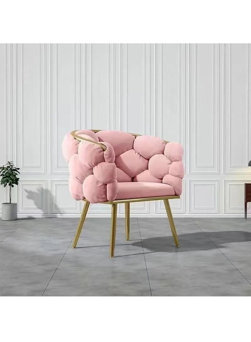 مونوج كراسي مكياج مع مسند ظهر، كراسي طعام عصرية بأرجل معدنية ذهبية، كرسي مكياج أنيق بظهر مبطن - Image 2