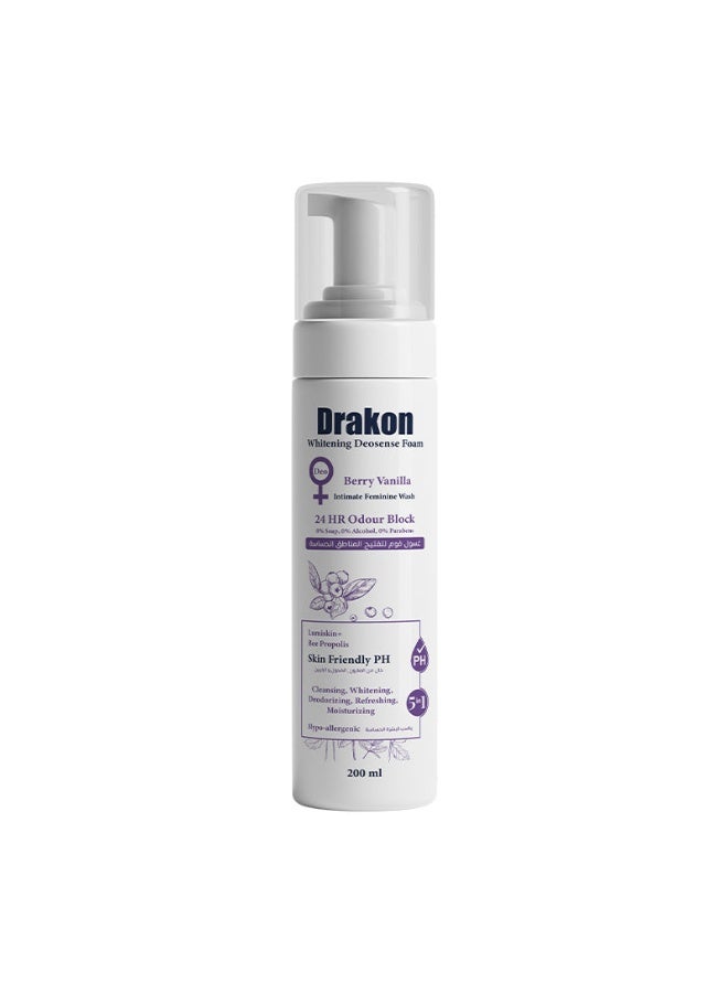 DRAKON Whitening Deosense Berry Vanilla (Intimate Feminine Wash 200 ml & Sensitive Zone Deodorant 150 ml) - Image 3