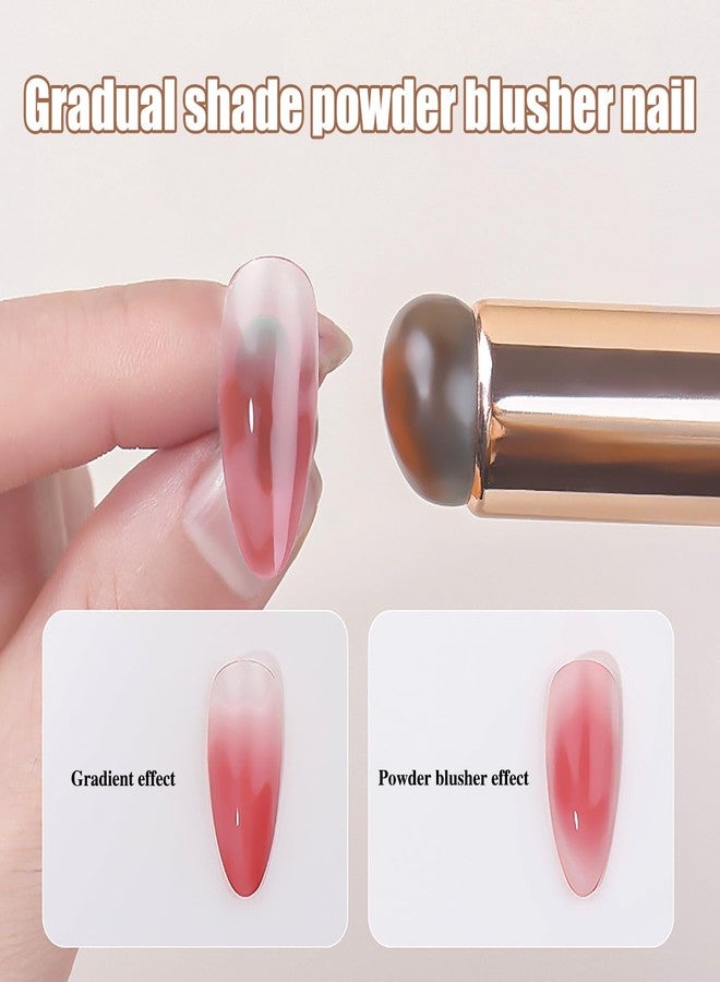 DANNEASY 4pcs Ombre Nail Brush Set with 6pcs Sponge Head, Silicone Nail Brush Nail Sponge for French Nail Tip Acrylic Nail Ombre Brush Gradient Paint Nail Pen Manicure Brushes DIY Tools - Image 5