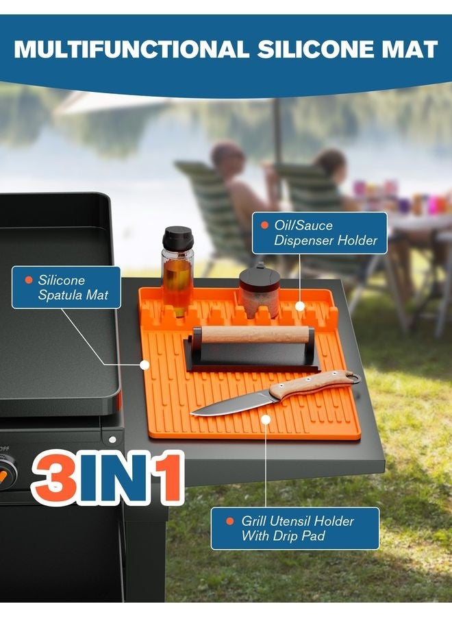 هومستر السيليكون الشواية أدوات حصيرة للبلاكستون، مقاومة للحرارة الشباكة حصيرة، شواء الشواية أداة الراحة، السيليكون الشواية وسادة، الشواية اكسسوارات للمطبخ والطبخ والكونتروب - Image 4