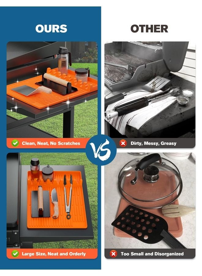 هومستر السيليكون الشواية أدوات حصيرة للبلاكستون، مقاومة للحرارة الشباكة حصيرة، شواء الشواية أداة الراحة، السيليكون الشواية وسادة، الشواية اكسسوارات للمطبخ والطبخ والكونتروب - Image 5