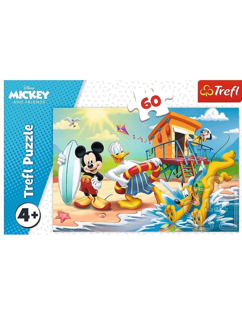 Trefl - Mickey Mouse Puzzle Mickey and friends' interesting day 60 Pcs - 17359 - Image 3