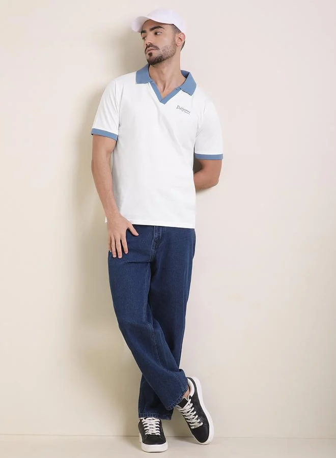 Difference of Opinion Men Relaxed Fit Printed Polo