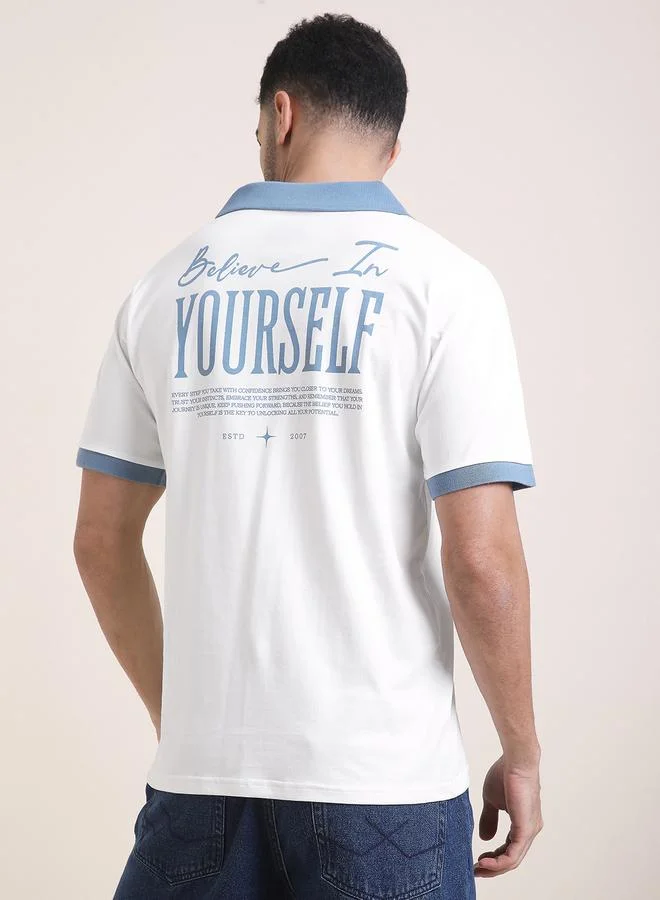 Difference of Opinion Men Relaxed Fit Printed Polo