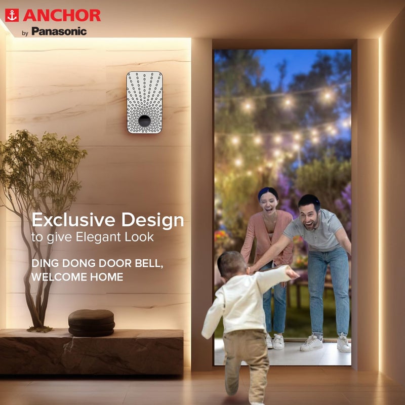 Anchor by Panasonic Dual Tone Doorbell | Calling Bell for Home | Door Bell for Office, School (38912) - Image 3