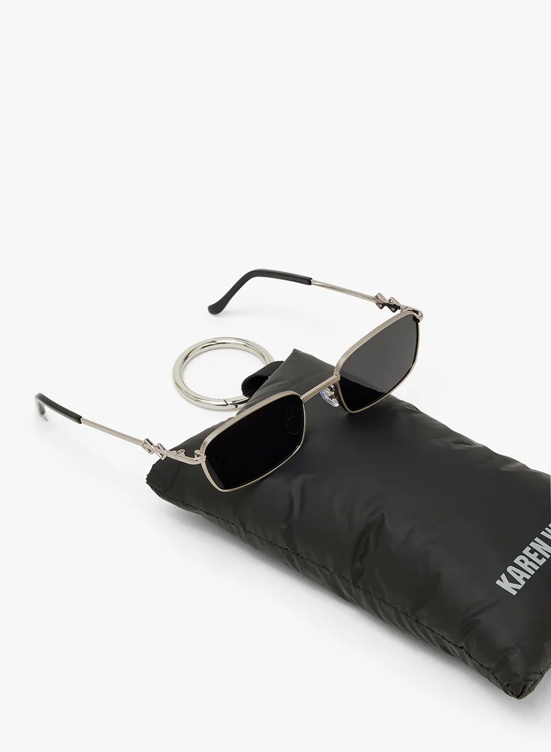 KAREN WAZEN Ellis Rectangle Sunglasses