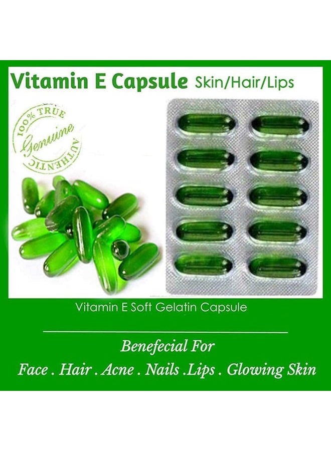 Merck Evion Vitamin E Capsules for Glowing Face, Strong Hair, Acne, Nails, Skin, 400mg- 50 Pieces - Image 5
