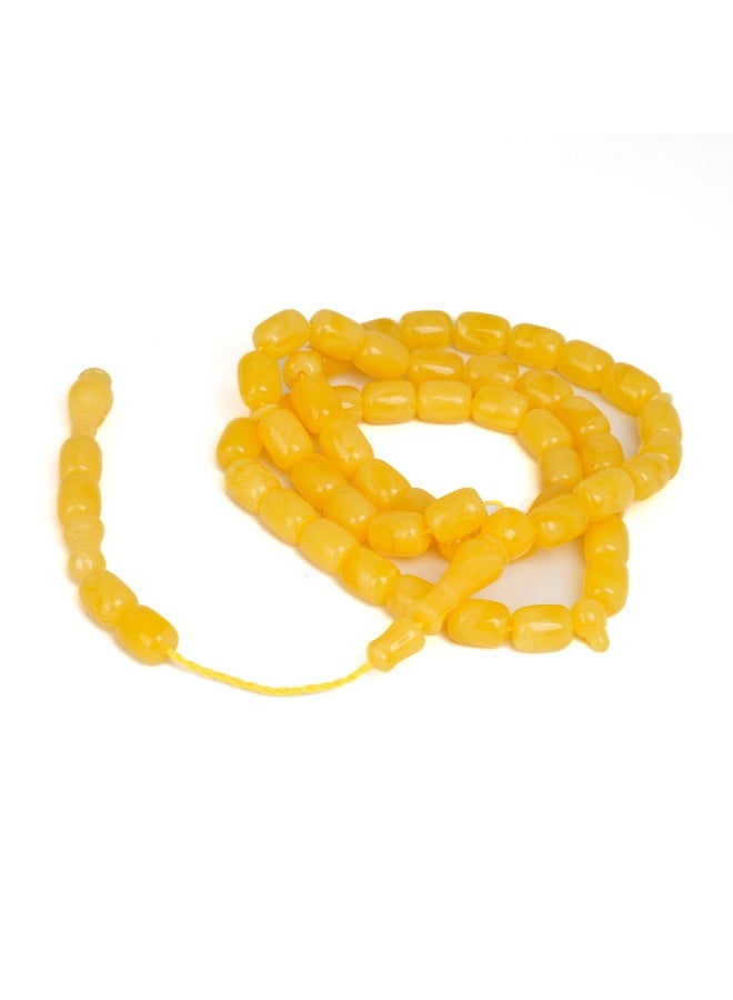 R.S Polish Amber Dust Prayer Beads, Barrel Story, 51 Beads - Image 1