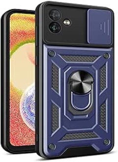 Compatible with Samsung Galaxy A04 / A04 4G Premium Protection Back Case with Camera Slide Cover Built-in Ring Stand Shockproof Case Compatible with Samsung Samsung Samsung A04 / A04 4G (Blue)