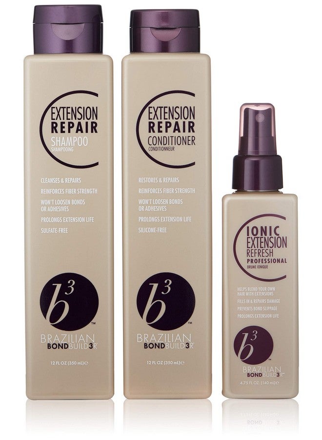 B3 BRAZILIAN BONDBUILDER Extension Shampoo/Conditioner/Refresh Trio Pack 15 Fl. Oz. - Image 1
