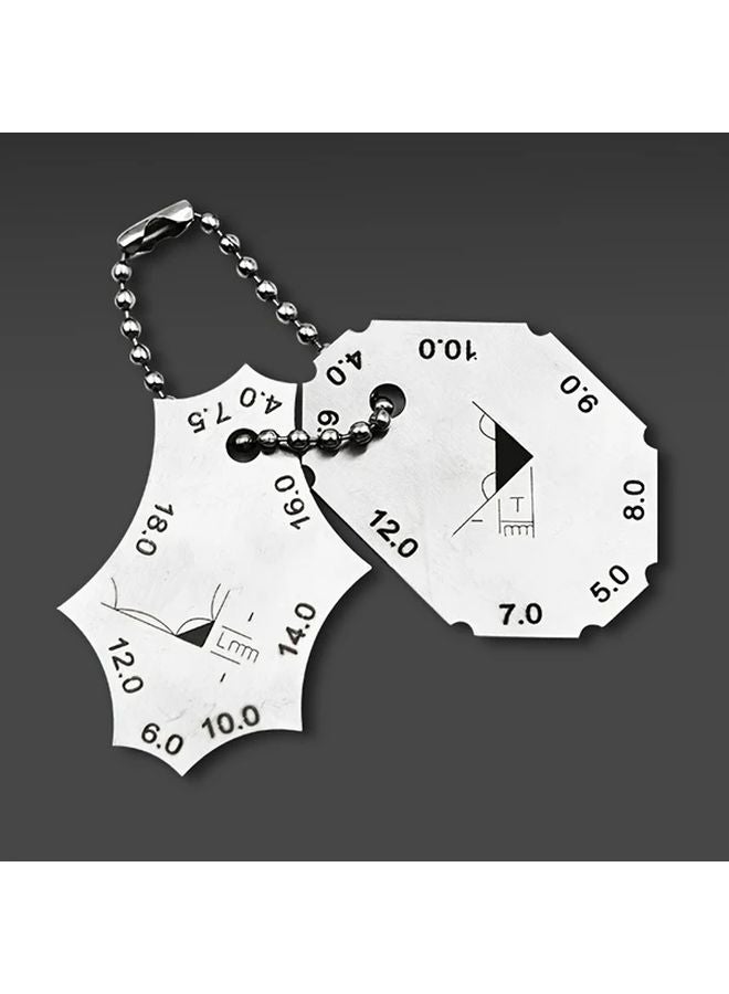 2pcs White Welding Gauge Set Fillet Weld Leg Size Thickness Measure Tool - Image 2