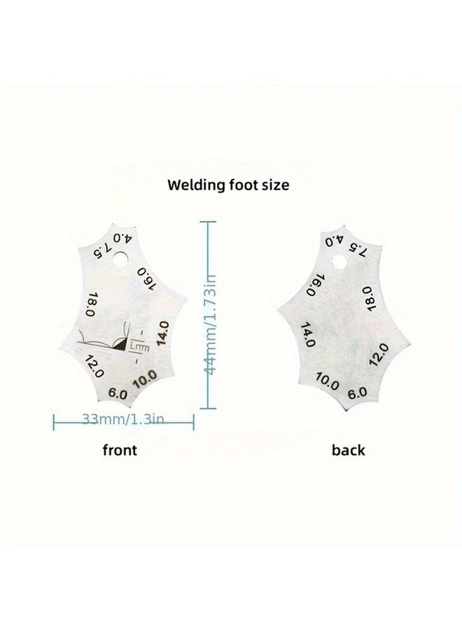 2pcs White Welding Gauge Set Fillet Weld Leg Size Thickness Measure Tool - Image 3