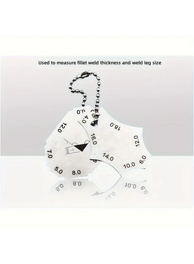 2pcs White Welding Gauge Set Fillet Weld Leg Size Thickness Measure Tool - Image 5