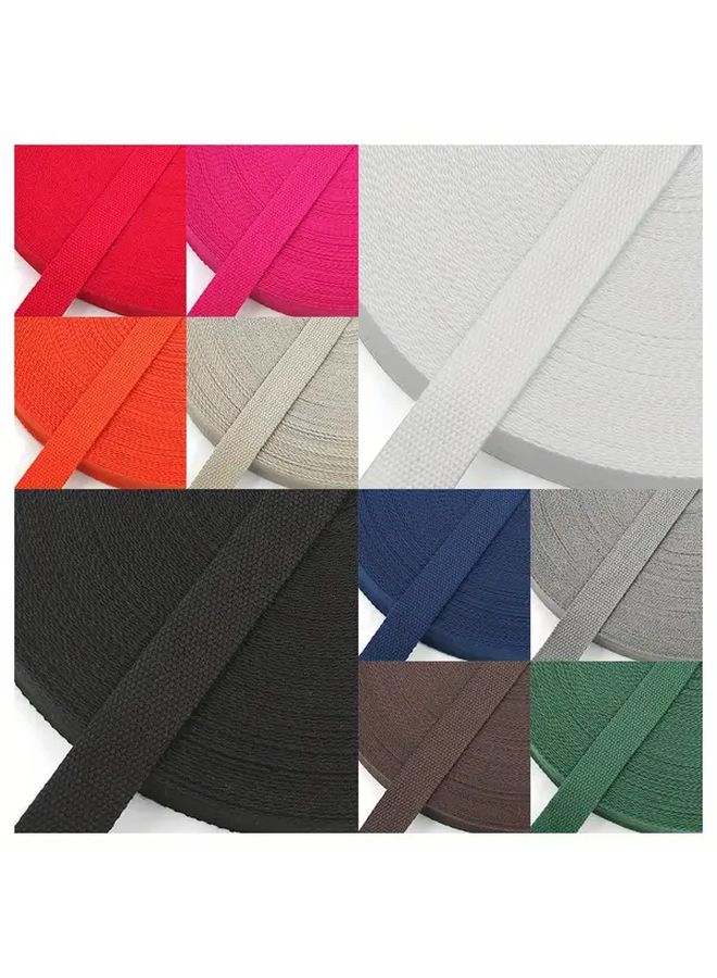 White 1.26 Inch Polyester Strap For Bag Yoga Backpack DIY Wallet Making 10m 20mm 25mm 32mm 38mm 50mm - Image 1