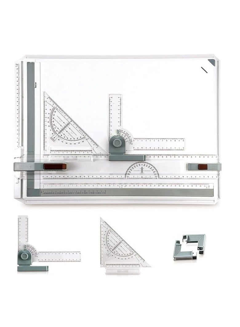 Isomars A3 Drawing Board, Engineering Drawing Tool With Angle Adjustable Measuring System, Multifunctional Graphic Architectural Sketch Board, For Engineer, Architect, Artist(Style 1) - Image 1